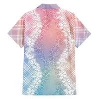 Hawaii Aloha Plumeria Lei Pastel Candy Palaka Hawaiian Shirt LT7 - Polynesian Pride