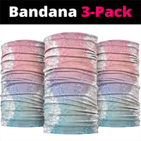 Hawaii Aloha Plumeria Lei Pastel Candy Palaka Neck Gaiter LT7 package One Size: 25*50cm Pastel - Polynesian Pride