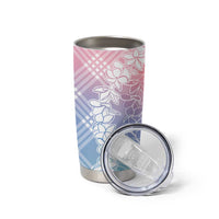 Hawaii Aloha Plumeria Lei Pastel Candy Palaka Tumbler Cup - Polynesian Pride