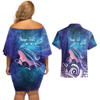 New Zealand Mother's Day Couples Matching Off Shoulder Short Dress and Hawaiian Shirt Maori Hari Ra Mama LT7 - Polynesian Pride