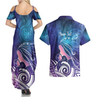 New Zealand Mother's Day Couples Matching Summer Maxi Dress and Hawaiian Shirt Maori Hari Ra Mama LT7 - Polynesian Pride