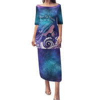 New Zealand Mother's Day Puletasi Maori Hari Ra Mama LT7 Long Dress Galaxy - Polynesian Pride