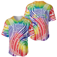 Aloha Pride Rainbow Tie Dye Baseball Jersey Humpback Whale - Love is Love LT7 - Polynesian Pride