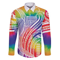 Aloha Pride Rainbow Tie Dye Family Matching Tank Maxi Dress and Hawaiian Shirt Humpback Whale - Love is Love