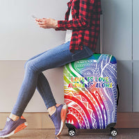 Aloha Pride Rainbow Tie Dye Luggage Cover Humpback Whale - Love is Love