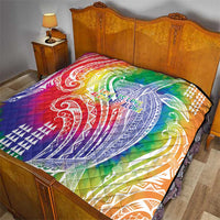Aloha Pride Rainbow Tie Dye Quilt Humpback Whale - Love is Love