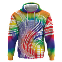 Aloha Pride Rainbow Tie Dye Zip Hoodie Humpback Whale - Love is Love