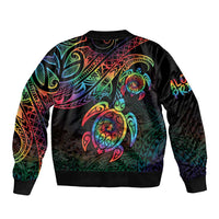 Hawaii Pride Bomber Jacket Rainbow Swirls