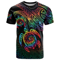 Hawaii Pride T Shirt Rainbow Swirls