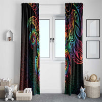 Hawaii Pride Window Curtain Rainbow Swirls