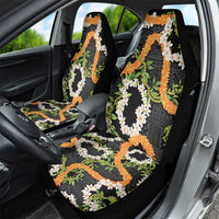 Aloha Festive Hawaii Car Seat Cover Mokihana - Maile and Ilima on Black LT7 - Polynesian Pride