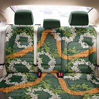 Aloha Festive Hawaii Back Car Seat Cover Mokihana - Maile and Ilima on Forest Green - Polynesian Pride