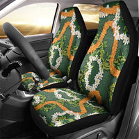 Aloha Festive Hawaii Car Seat Cover Mokihana - Maile and Ilima on Forest Green LT7 - Polynesian Pride