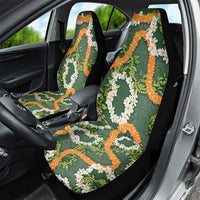Aloha Festive Hawaii Car Seat Cover Mokihana - Maile and Ilima on Forest Green LT7 - Polynesian Pride