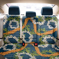 Aloha Festive Hawaii Back Car Seat Cover Mokihana - Maile and Ilima on Navy Blue - Polynesian Pride