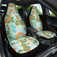 Aloha Festive Hawaii Car Seat Cover Mokihana - Maile and Ilima on Turquoise LT7 One Size Turquoise - Polynesian Pride