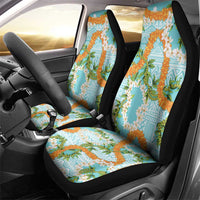 Aloha Festive Hawaii Car Seat Cover Mokihana - Maile and Ilima on Turquoise LT7 - Polynesian Pride