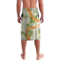 Aloha Festive Hawaii Lavalava Mokihana - Maile Leis in Muted Summer - Polynesian Pride