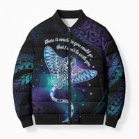 Polynesian Tala Manta Ray Bomber Puffer Jacket Nowhere You Could Go That I Won't Be With You - Polynesian Pride