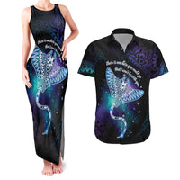 Polynesian Tala Manta Ray Couples Matching Tank Maxi Dress and Hawaiian Shirt Nowhere You Could Go That I Won't Be With You - Polynesian Pride