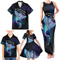 Polynesian Tala Manta Ray Family Matching Tank Maxi Dress and Hawaiian Shirt Nowhere You Could Go That I Won't Be With You - Polynesian Pride