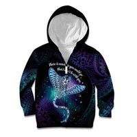 Polynesian Tala Manta Ray Kid Hoodie Nowhere You Could Go That I Won't Be With You - Polynesian Pride