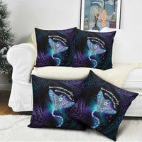 Polynesian Tala Manta Ray Pillow Cover Nowhere You Could Go That I Won't Be With You - Polynesian Pride