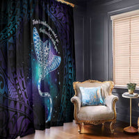 Polynesian Tala Manta Ray Window Curtain Nowhere You Could Go That I Won't Be With You - Polynesian Pride