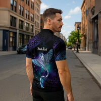 Polynesian Tala Manta Ray Zipper Polo Shirt Nowhere You Could Go That I Won't Be With You - Polynesian Pride