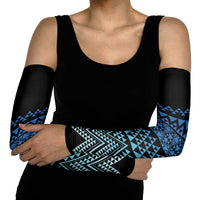 Maori Niho Taniwha Te Wheiao Arm Sleeves Moana Blue - Polynesian Pride