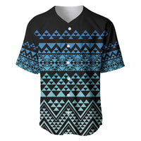 Maori Niho Taniwha Te Wheiao Baseball Jersey Moana Blue - Polynesian Pride