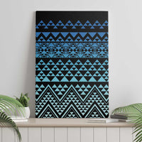 Maori Niho Taniwha Te Wheiao Canvas Wall Art Moana Blue - Polynesian Pride