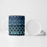Maori Niho Taniwha Te Wheiao Ceramic Mug Moana Blue - Polynesian Pride