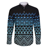 Maori Niho Taniwha Te Wheiao Family Matching Puletasi and Hawaiian Shirt Moana Blue - Polynesian Pride