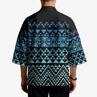 Maori Niho Taniwha Te Wheiao Kimono Moana Blue - Polynesian Pride