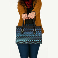 Maori Niho Taniwha Te Wheiao Leather Bag Moana Blue LT7 - Polynesian Pride