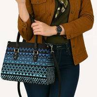 Maori Niho Taniwha Te Wheiao Leather Bag Moana Blue LT7 - Polynesian Pride