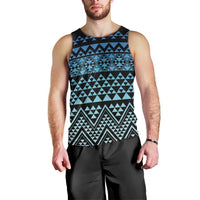 Maori Niho Taniwha Te Wheiao Men Tank Top Moana Blue - Polynesian Pride