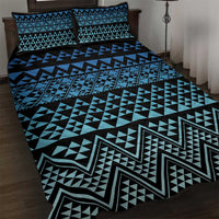 Maori Niho Taniwha Te Wheiao Quilt Bed Set Moana Blue - Polynesian Pride