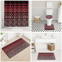 Maori Niho Taniwha Te Wheiao Bathroom Set Terracotta - Polynesian Pride