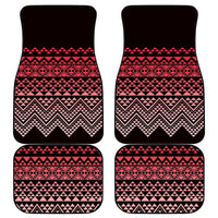 Maori Niho Taniwha Te Wheiao Car Mats Terracotta - Polynesian Pride