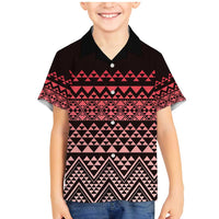 Maori Niho Taniwha Te Wheiao Family Matching Mermaid Dress and Hawaiian Shirt Terracotta - Polynesian Pride