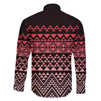 Maori Niho Taniwha Te Wheiao Family Matching Off Shoulder Maxi Dress and Hawaiian Shirt Terracotta - Polynesian Pride