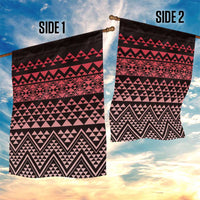 Maori Niho Taniwha Te Wheiao Garden Flag Terracotta - Polynesian Pride