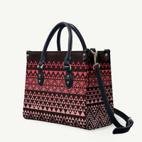 Maori Niho Taniwha Te Wheiao Leather Bag Terracotta LT7 Terracotta - Polynesian Pride