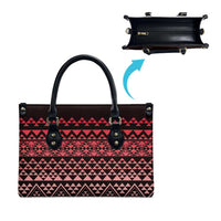 Maori Niho Taniwha Te Wheiao Leather Bag Terracotta LT7 - Polynesian Pride
