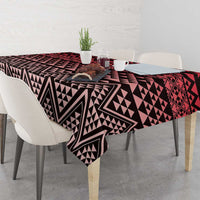 Maori Niho Taniwha Te Wheiao Tablecloth Terracotta - Polynesian Pride