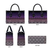 Maori Niho Taniwha Te Wheiao Leather Bag Waiporoporo LT7 - Polynesian Pride