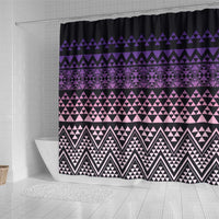 Maori Niho Taniwha Te Wheiao Shower Curtain Waiporoporo - Polynesian Pride