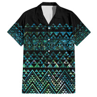 Maori Niho Taniwha Te Wheiao Family Matching Off Shoulder Maxi Dress and Hawaiian Shirt Paua Shell - Polynesian Pride